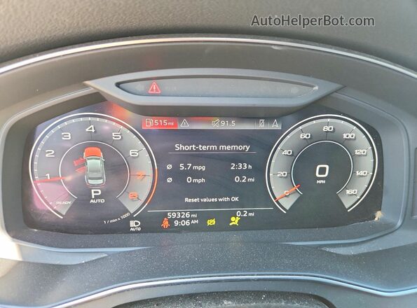 WAUE8AF27LN061136 2020 AUDI A6 Белый Вид щитка приборов