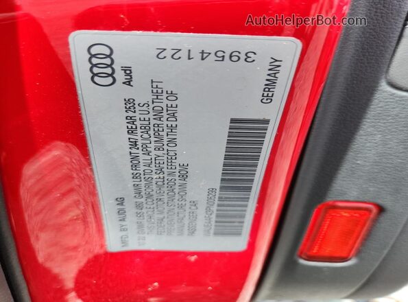 WAUEAAF43PN005299 2023 AUDI A4 Красный Вид подкапотного пространства