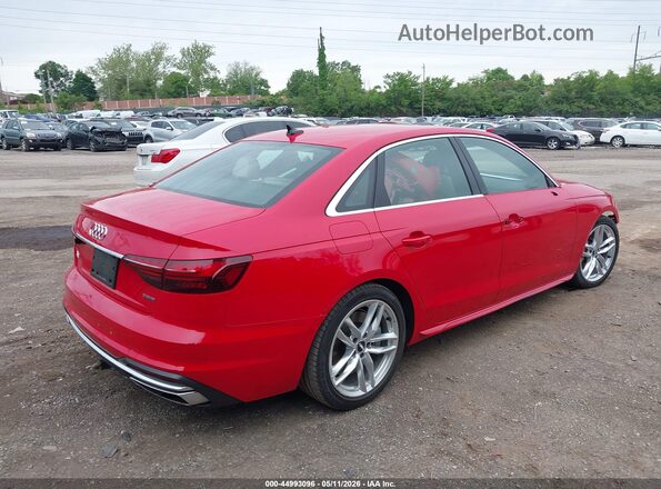 WAUEAAF49MA018920 2021 AUDI A4 Red Tył prawy