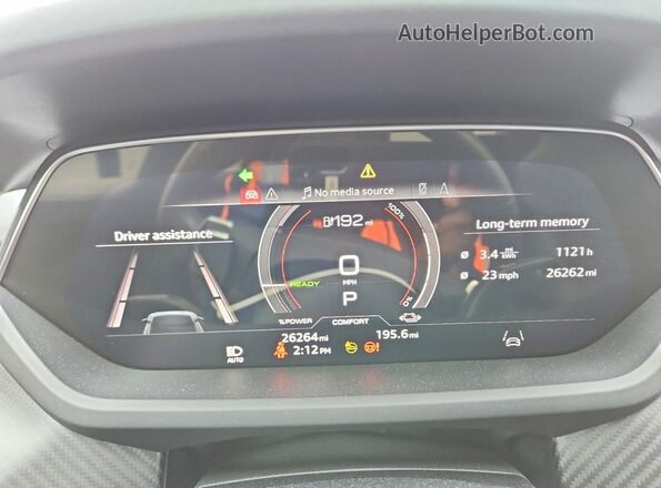 WAUEJBFW9N7004473 2022 AUDI E-TRON Gray Вид щитка приладів