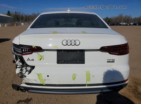 WAUENAF41JA206685 2018 AUDI A4 White Widok z tyłu