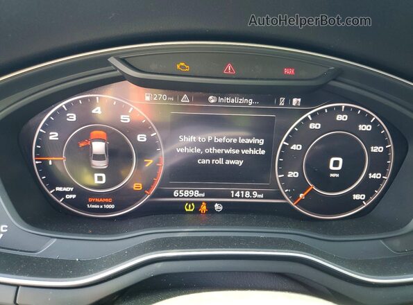 WAUENAF42KA014709 2019 AUDI A4 Black Widok zestawu wskaźników