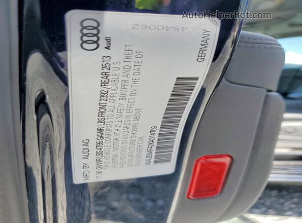 WAUENAF42KA014709 2019 AUDI A4 Black Widok komory silnika