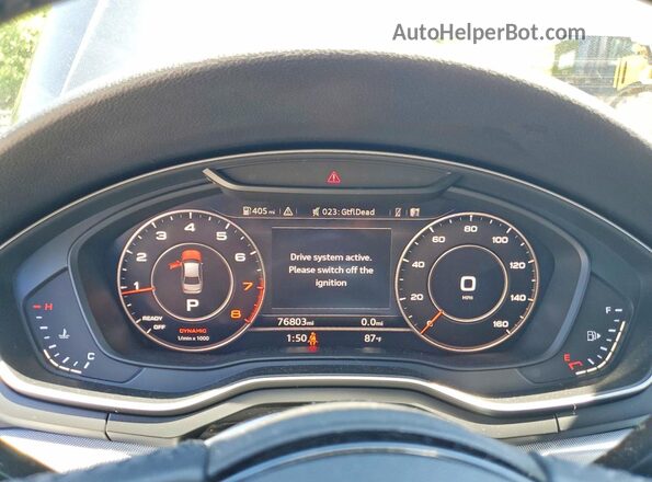 WAUENAF43KA118044 2019 AUDI A4 Серый Вид щитка приборов