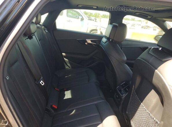 WAUENAF45KA013568 2019 AUDI A4 Black უკანა სავარძლების ხედი