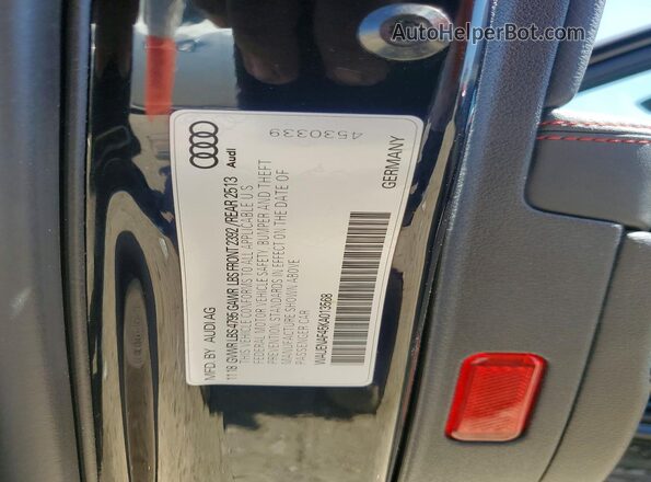 WAUENAF45KA013568 2019 AUDI A4 Black ძრავის განყოფილების ხედი
