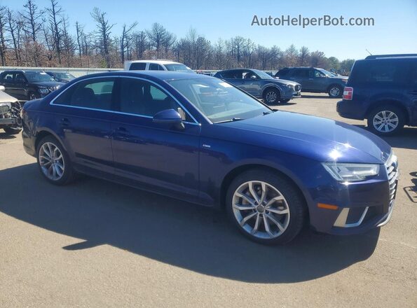 WAUENAF45KA106798 2019 AUDI A4 Blue Передня права чверть