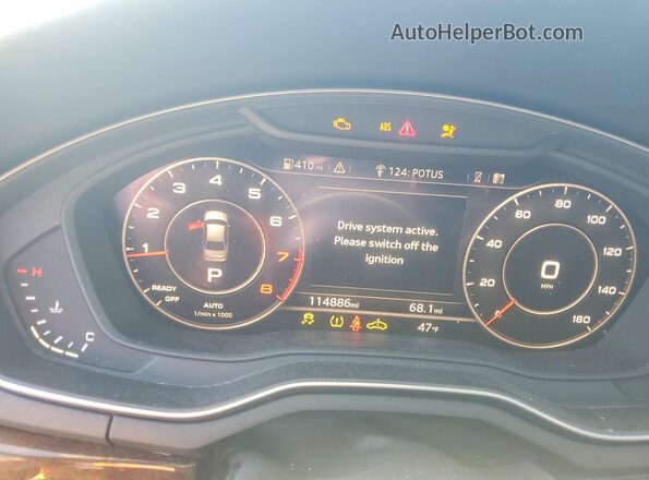 WAUENAF45KA106798 2019 AUDI A4 Blue Вид щитка приладів