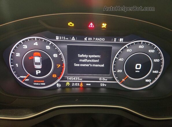 WAUENAF49HN034635 2017 AUDI A4 Gray Vista del cuadro de instrumentos