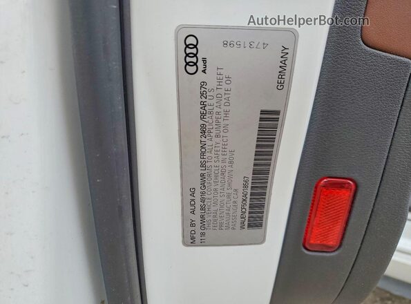 WAUENCF50KA018567 2019 AUDI A5 Белый Вид подкапотного пространства