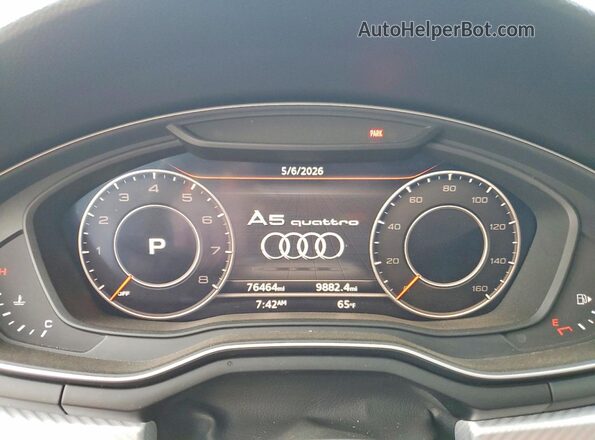WAUENCF50KA018567 2019 AUDI A5 Белый Вид щитка приборов