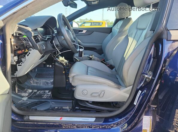 WAUENCF56KA070592 2019 AUDI A5 Blue წინა სალონის ხედი