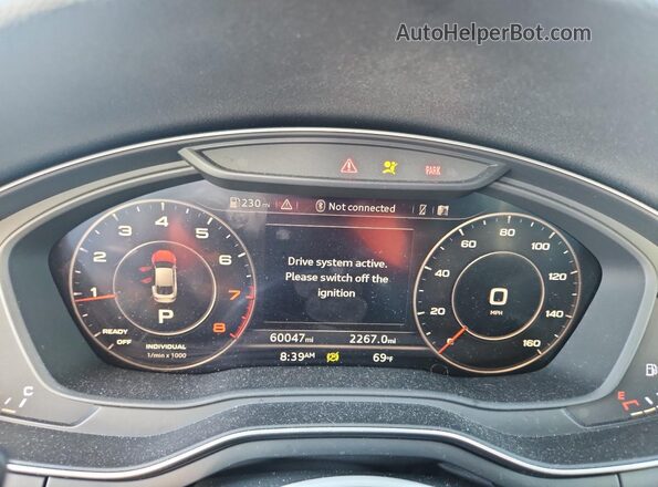 WAUENCF56KA070592 2019 AUDI A5 Blue ხელსაწყოთა პანელის ხედი