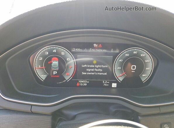 WAUFACF51SA014902 2025 AUDI A5 Blue Вид щитка приладів