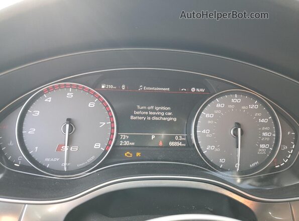 WAUFFAFCXHN131173 2017 AUDI S6 Gray ხელსაწყოთა პანელის ხედი