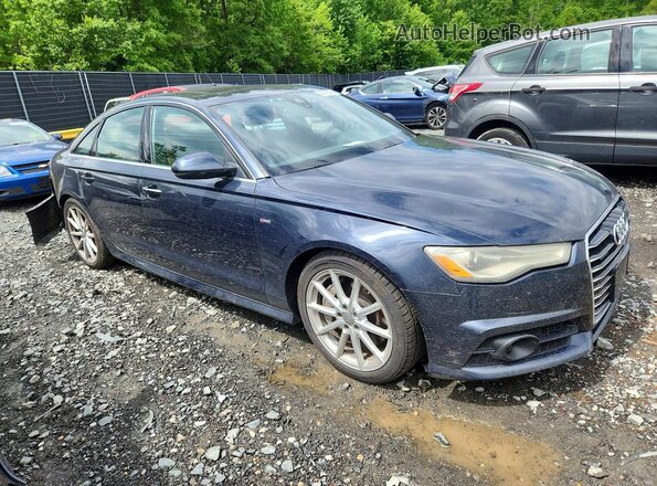 WAUG8AFC0HN122951 2017 AUDI A6 Синий Передняя правая четверть
