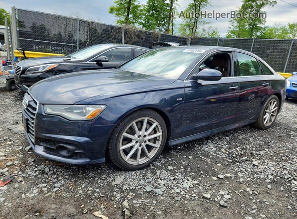 WAUG8AFC0HN122951 2017 AUDI A6 Синий Передняя левая четверть