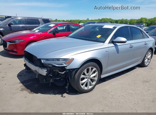 WAUG8AFC7HN014732 2017 AUDI A6 Silver Առջևի ձախ երեք քառորդ տեսարան
