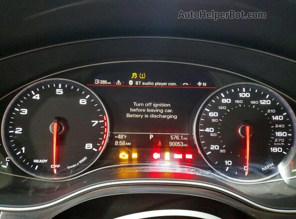 WAUGFAFC3GN007491 2016 AUDI A6 Серый Вид щитка приборов