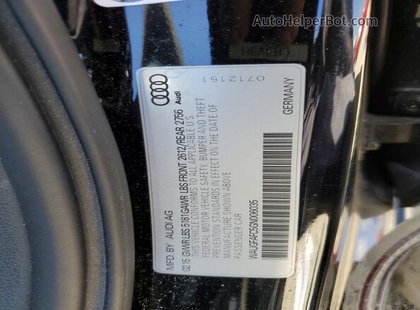 WAUGFAFC5GN006035 2016 AUDI A6 Черный Вид подкапотного пространства