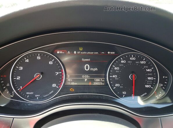 WAUGFAFC5GN098084 2016 AUDI A6 Серебряный Вид щитка приборов