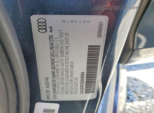 WAUGFAFC5GN098084 2016 AUDI A6 Серебряный Вид подкапотного пространства