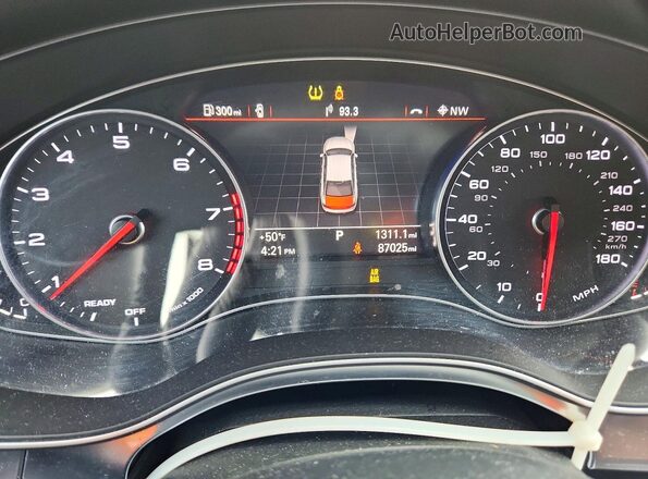 WAUGFAFC6GN006948 2016 AUDI A6 Black Instrument cluster view