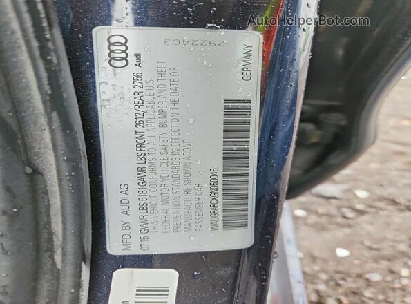 WAUGFAFCXGN050046 2016 AUDI A6 Черный Вид подкапотного пространства