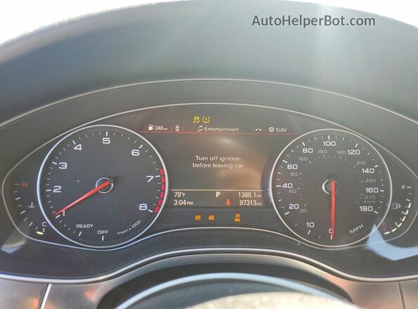 WAUGFAFCXGN125067 2016 AUDI A6 Серебряный Вид щитка приборов