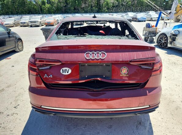 WAUGMAF40KA067579 2019 AUDI A4 Burgundy Rear view