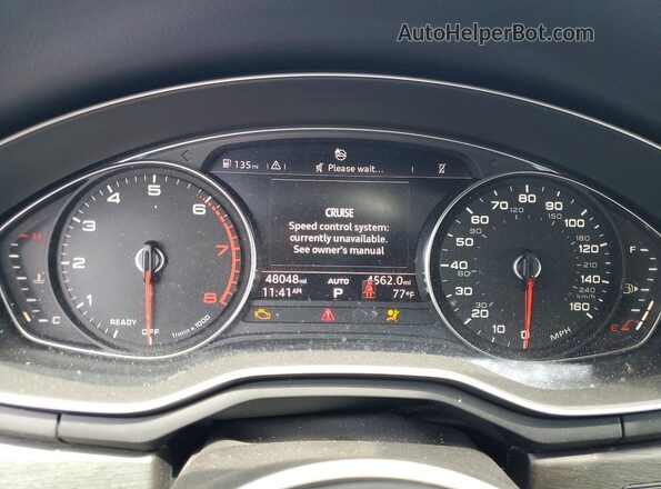 WAUGMAF44KA109820 2019 AUDI A4 Gray Widok zestawu wskaźników