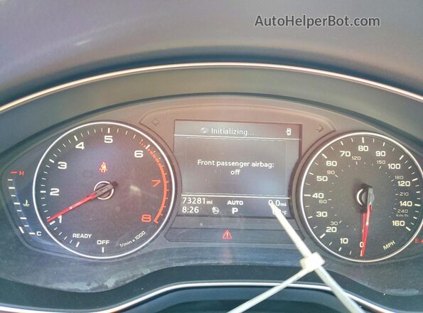WAUGMAF45HN048267 2017 AUDI A4 Blue Սարքավորումների վահանակի տեսք