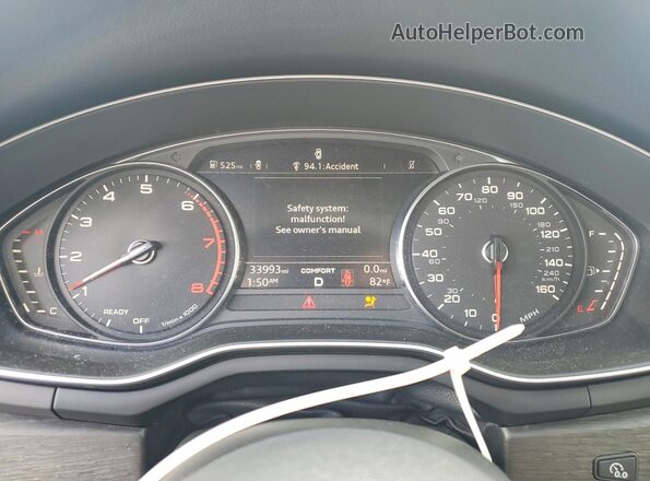 WAUGMAF45KN013347 2019 AUDI A4 Серый Вид щитка приборов