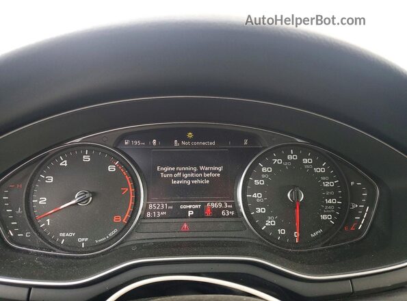 WAUGMAF49KN018826 2019 AUDI A4 Серый Вид щитка приборов