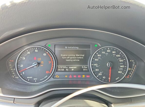 WAUGNAF44HN005990 2017 AUDI A4 White Instrument cluster view