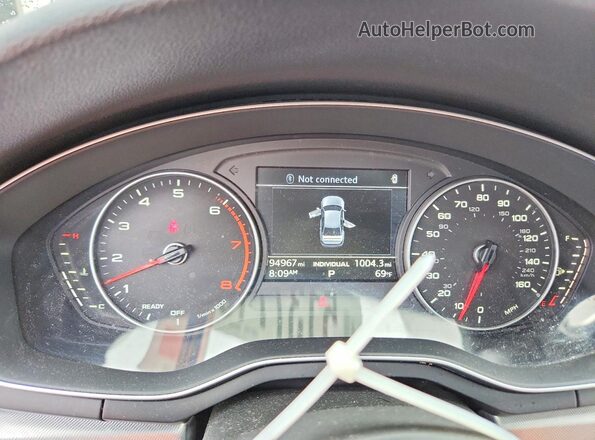 WAUGNAF48HN029418 2017 AUDI A4 Белый Вид щитка приборов