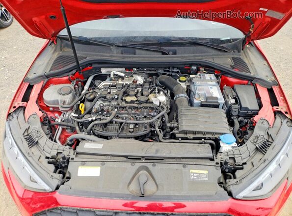 WAUGUDGY9NA105575 2022 AUDI A3 Red Вид задньої частини салону