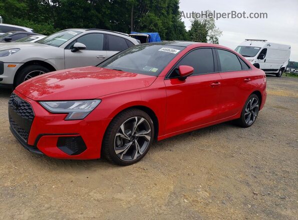 WAUGUDGY9NA105575 2022 AUDI A3 Red Передня ліва чверть