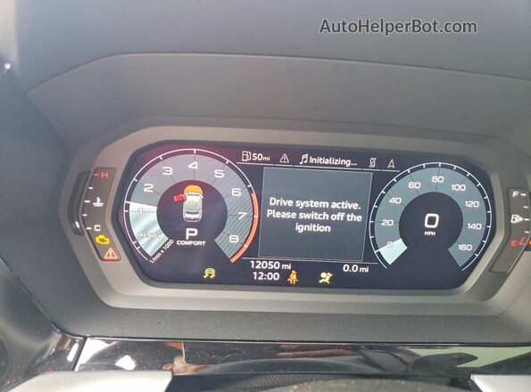 WAUGUDGY9NA105575 2022 AUDI A3 Red Вид щитка приладів