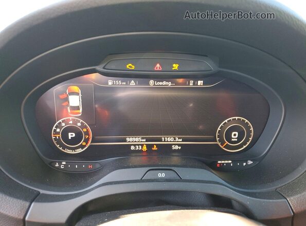 WAUGUGFF4H1024697 2017 AUDI A3 Black Вид щитка приладів