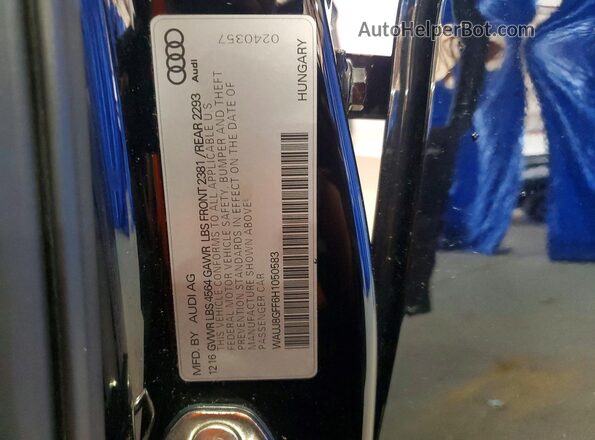 WAUJ8GFF6H1050583 2017 AUDI A3 Черный Вид подкапотного пространства