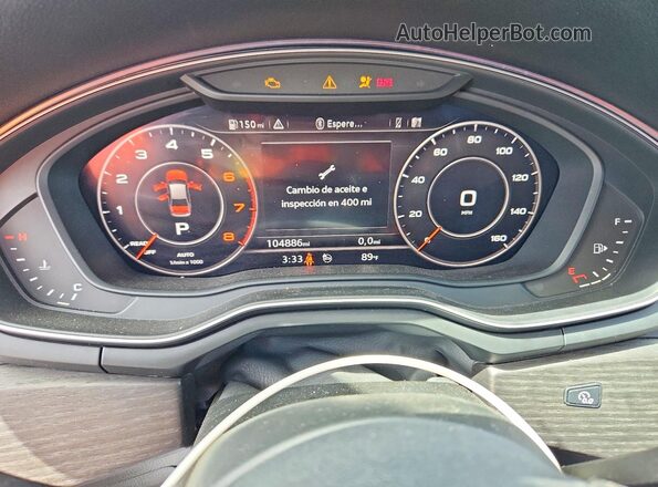 WAUKMAF41JA192647 2018 AUDI A4 Угольный Вид щитка приборов