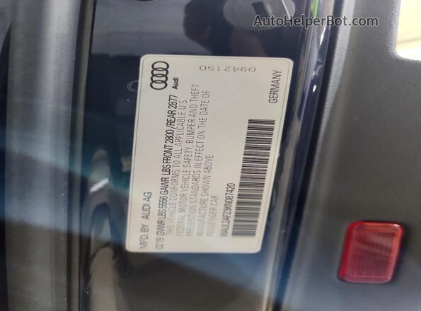 WAUL2AF23KN087420 2019 AUDI A6 Черный Вид подкапотного пространства
