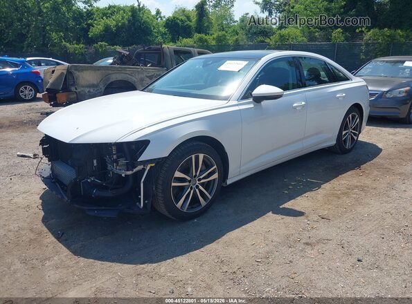 WAUL2AF27KN037183 2019 AUDI A6 Белый Передняя левая четверть