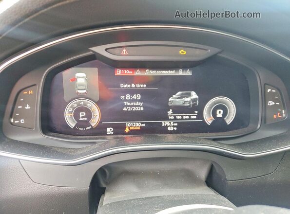 WAUL2AF28KN080897 2019 AUDI A6 Black ხელსაწყოთა პანელის ხედი