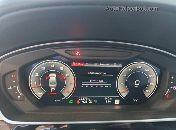 WAULDAF86PN008988 2023 AUDI A8 Blue ხელსაწყოთა პანელის ხედი