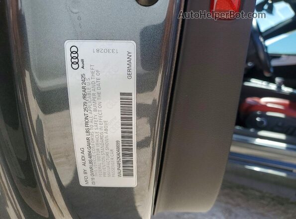 WAUP4AF52KA048699 2019 AUDI S5 Gray Вид підкапотного простору