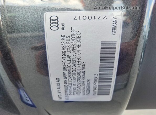 WAUP4AF57PA069412 2023 AUDI S5 Gray Engine compartment view