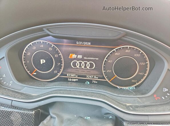 WAUP4AF59KA047730 2019 AUDI S5 Black Instrument cluster view