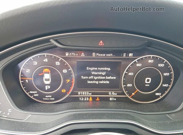 WAUPNAF55JA005034 2018 AUDI A5 Черный Вид щитка приборов